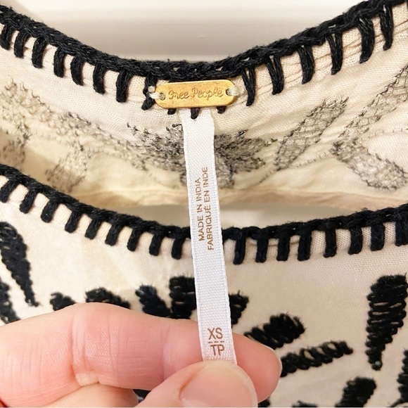 Free People | India Gauze Embroidered Marina High/Low Dress Size XS - Picture 6 of 15